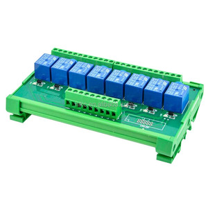 Módulo de relé songle com 8 canais 24v 10a, placa amplificadora de módulo com 8 canais, placa plc, atraso SRD-24VDC-SL-C