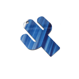 升华 Mdf 空白购物手推车令牌仙人掌形状钥匙扣 - Product Image 2