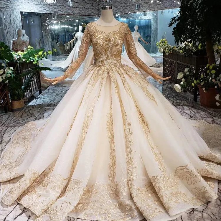 Vestidos de Noche de lujo de clase alta, vestidos de baile hechos en Turquía, precio de fábrica, LS11333 Jancember gold