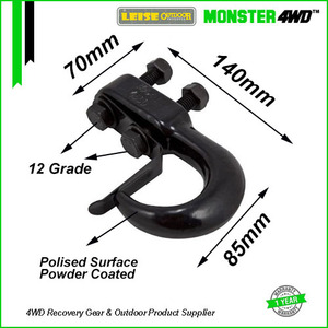 Monster4WD Recovery Punkt 10000LBS Schwarz Lackiert 4WD Recovery Schleppseil-haken Kit