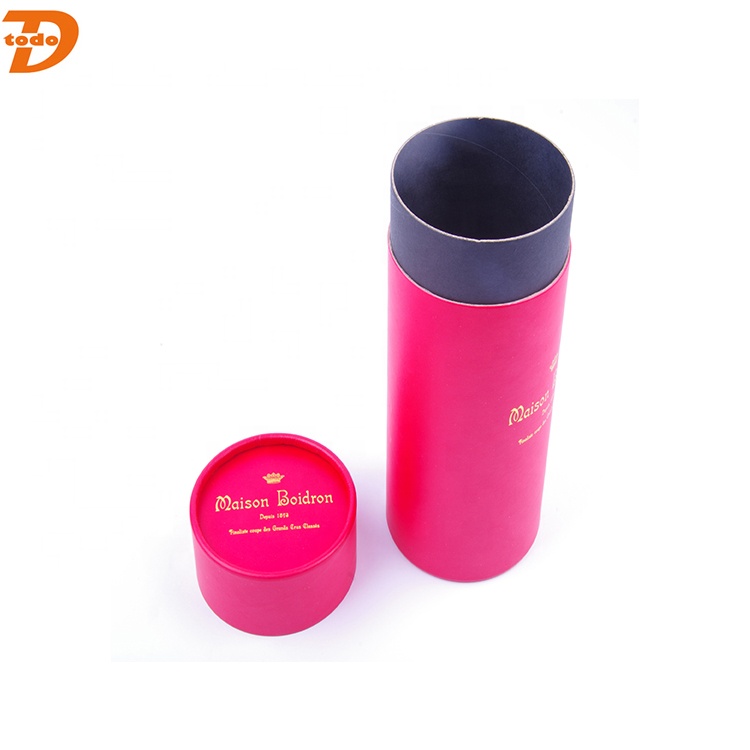 定制印刷纸板管礼品包装圆纸礼品盒葡萄酒 - Product Image 4