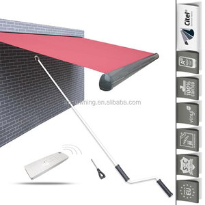 QUALITY Full Cassette AWNING Customメイド3 m - 6 m Retractable Awning motorsizedリモコン<span class=keywords><strong>LED</strong></span>アルミ