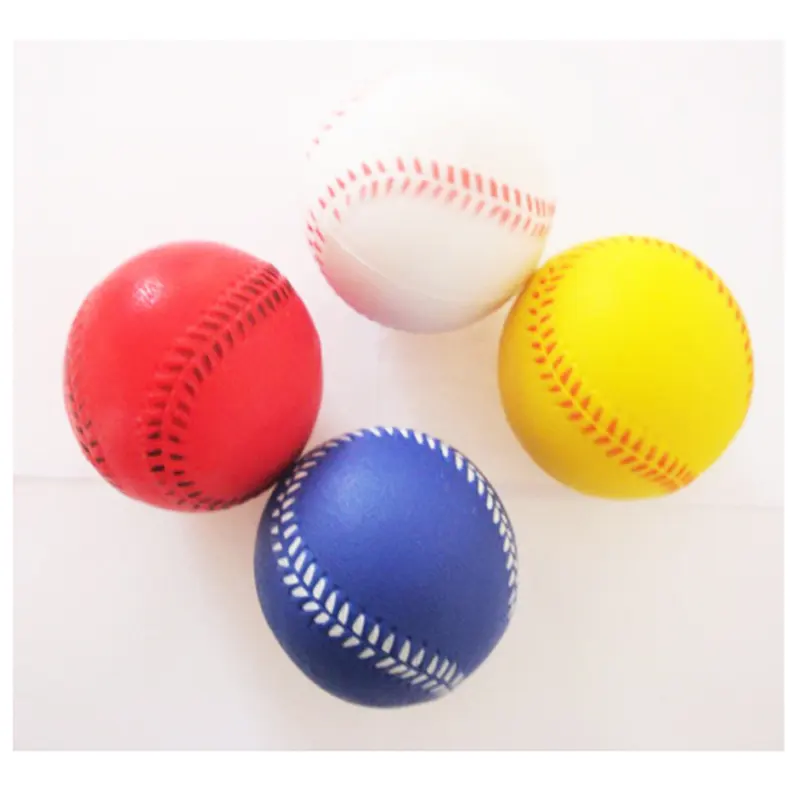 Антистрессовый мяч для бейсбола, принимаем индивидуальный логотип и цвета, рекламная игрушка из полиуретановой пены, 1000 шт. мячей для снятия стресса, 1 шт./полипропиленовый пакет