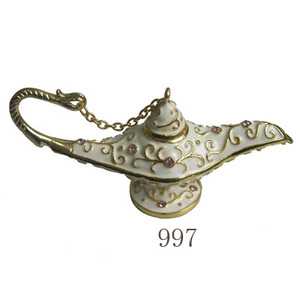 Уникальный дизайн, модная металлическая шкатулка для ювелирных изделий, оптовая продажа, Лидер продаж, шкатулка <span class=keywords><strong>Aladdin</strong></span> в виде лампы - Product Image 3