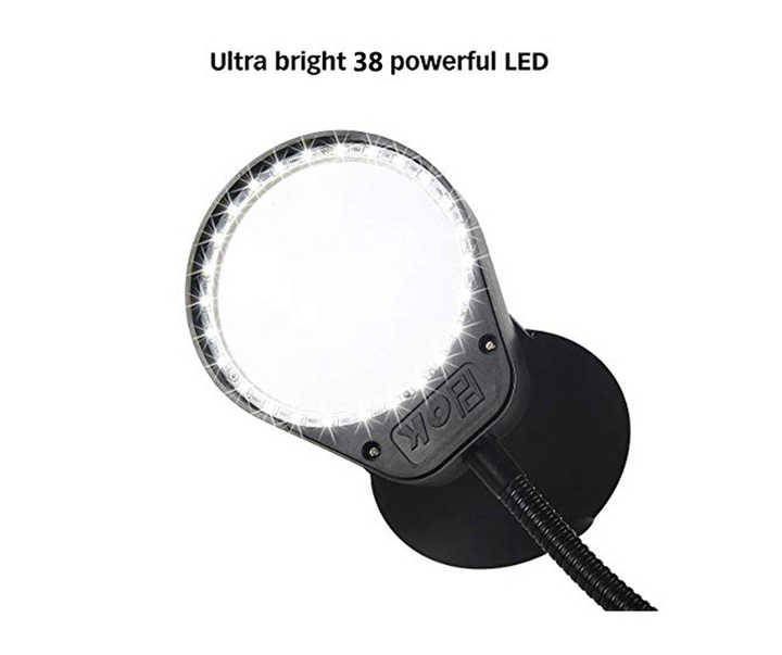Nieuwe product 5X LED Werken Vergrootglas Met Standaard Clips 2 in 1 Lassen Vergrootglas