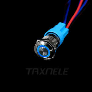 สวิตช์ปุ่มกดสัญญาณไฟ LED 12มม. 5สี,สวิตช์ปุ่มกดสัญญาณไฟรถยนต์วงแหวน4ขา3V 6V 12V 24V 220V - Product Image 5