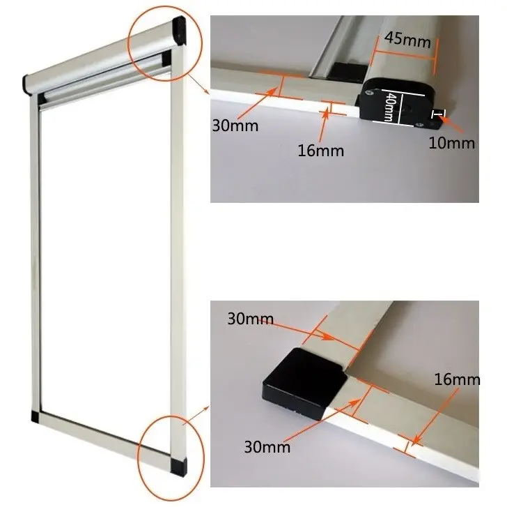 Alluminio insetto finestra dello schermo con forte anti-vento di protezione