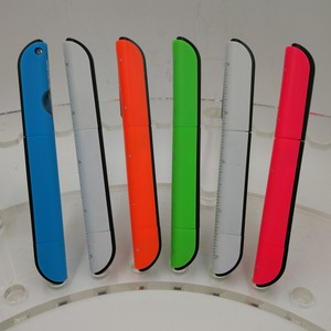 多功能工具笔4合1塑料圆珠笔，带尺子剪刀刀 - Product Image 5