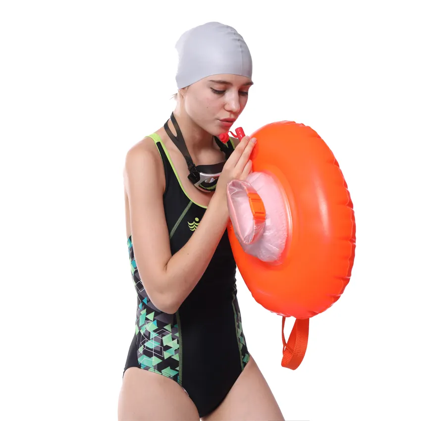 Hafif yüksek kaliteli PVC güvenlik yüzmek şamandıra Donut yüzer kuru çanta açık su yüzme