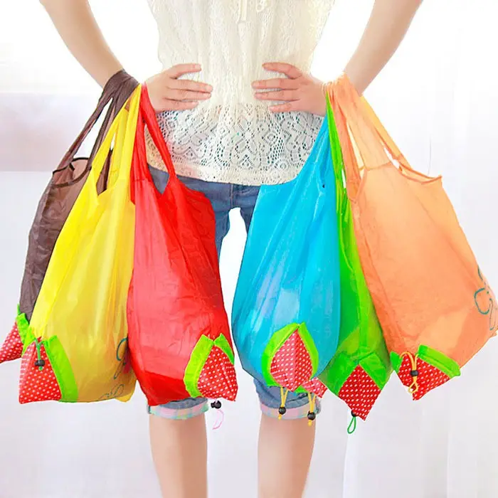 Customized Recycle Polyester Waterproof Reusable Shopping Bag Foldable Bag