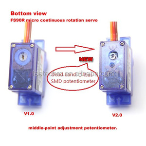 Fitec FS90R Mini Robot Servo Super Micro Continuous Rotation ABS/PE Plastic with Remote <strong>Controller</strong> RC Models Package Include