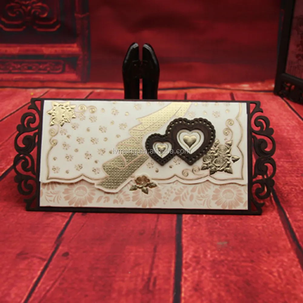Produtos ideais bonito design de chocolate madeira cartões de casamento