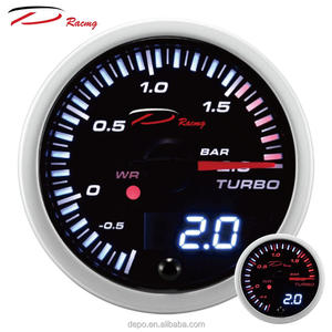52mm SLD Analógico Digital Plus Conjunto Completo Com <span class=keywords><strong>Sensor</strong></span> e Tubo de Silicone À Prova D' Água Medidor Turbo Boost Medidor
