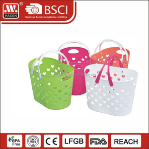 Haixing bán buôn nhựa Vòng Giỏ Trắng wicker giặt giỏ giặt giỏ cho hộ gia đình - Product Image 5