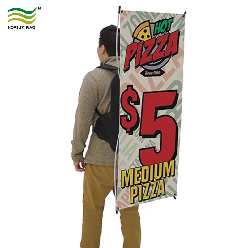 Promotion Outdoor Advertising Walking Backpack X Banner