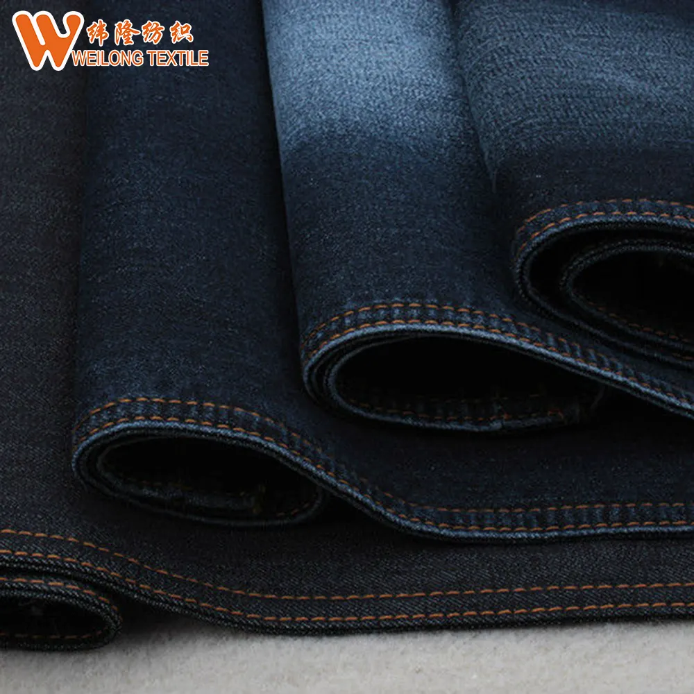 El mejor y más barato china 9oz Negro Azul jeans tela denim para Egipto