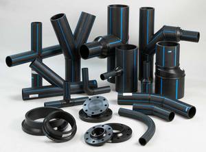 Fabrikasyon HDPE butt füzyon boru boru bağlantı parçaları soket bağlantı parçaları viraj 90 derece tee