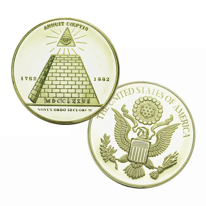 Долларовые пирамиды, американские металлические дилеры, штампованные монеты, металлические монеты