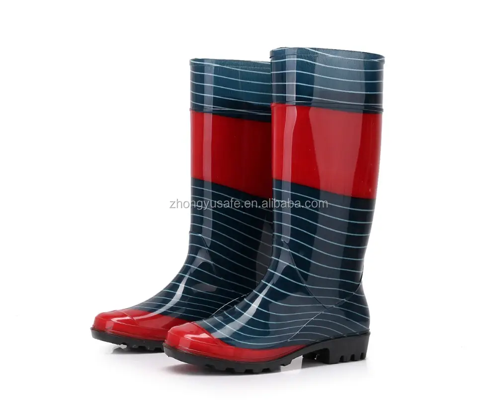 Bota impermeable de PVC, botas de goma para mujer, Botas de lluvia señora