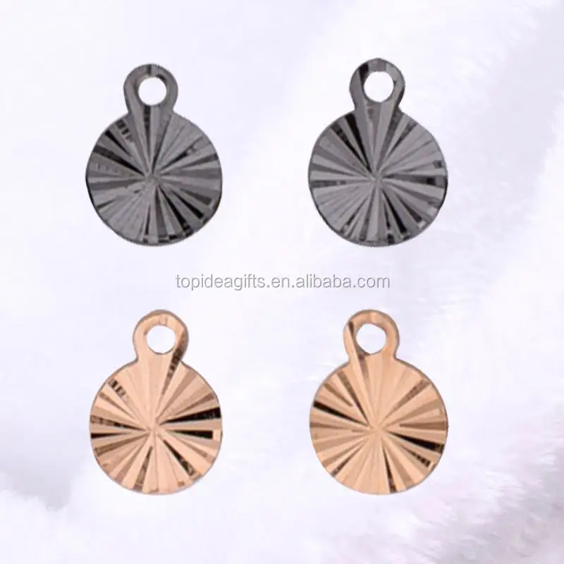 Etiquetas de metal de tamaño mini de oro rosa y bronce metálico personalizadas para la fábrica de ropa personalizadas