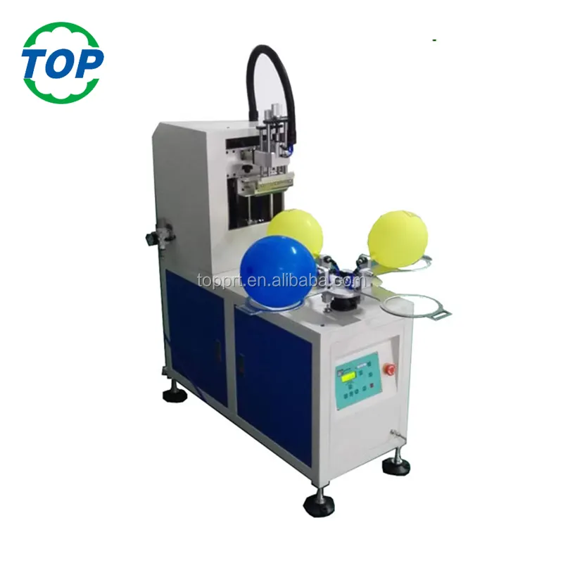 Máquina de impresión de pantalla de seda para globos, con sistema rotativo