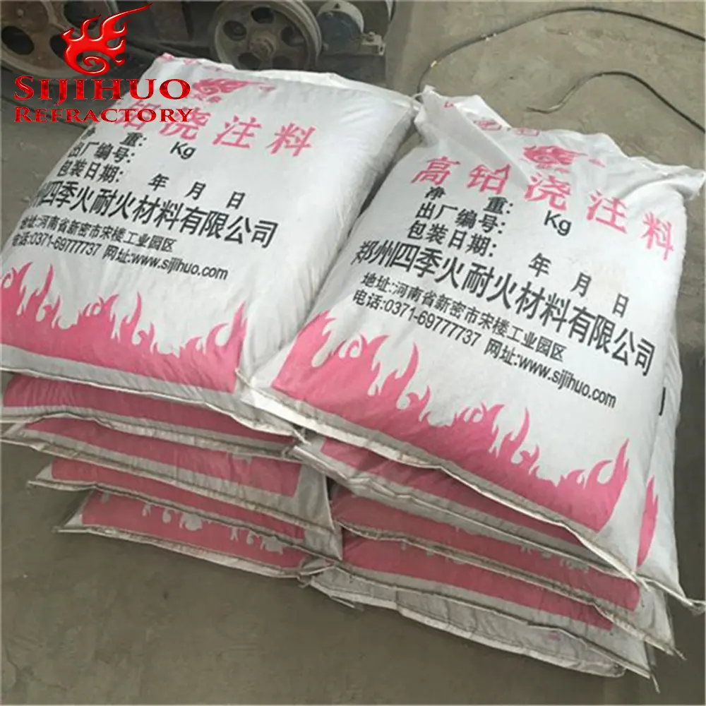 2017 high quality and performance low cement refractory castable