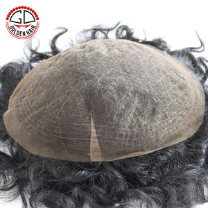 Mens Hair Piece Black Afro Curly Wig Toupee for Black Men - Product Image 4
