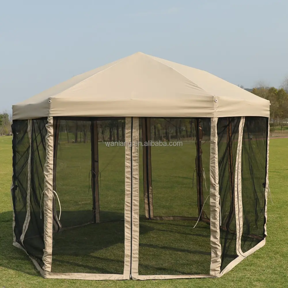 Tenda pop-Up da giardino portatile pieghevole in acciaio per Gazebo pieghevole Easy up con zanzariera