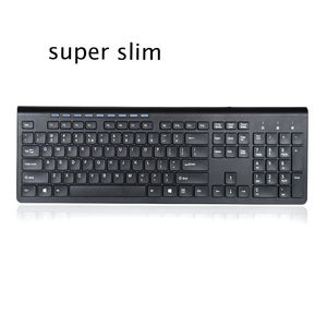 Preço barato da fábrica personalizado usb ultra fino moda 2.4g sem fio teclado e mouse