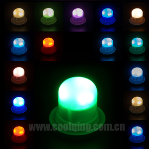 LED küp topu mobilya plastik malzeme için LED ışık işletilen lamba değişen 16 renk ile 83MM uzaktan kumanda pili fitil - Product Image 5