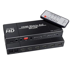 4K 4x2 HDMI矩阵开关分离器，带红外光学SPDIF 3.5毫米音频提取器 - Product Image 1