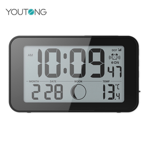 סיטונאי דק LCD ירח שלב שולחני נודניק RCC זמן אזור מעורר דיגיטלי חכם שעון