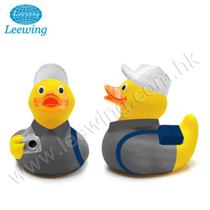 プラスチックPVCファンキーカメラマンフォトグラファーイエローラバーダックきしむビニールバスおもちゃ - Product Image 3