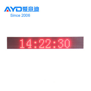 จอแสดงผลข้อความเลื่อน LED 16x96พิกเซล P10กลางแจ้งสีแดงกึ่งกลางแจ้งพร้อมการควบคุม WIFI