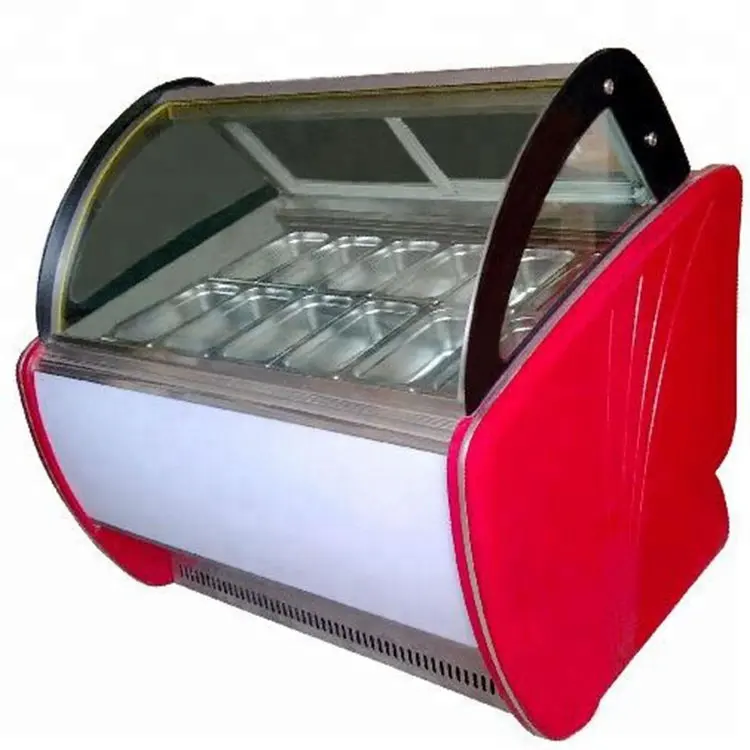 2024 vitrine de crème glacée dure vitrine de crème glacée réfrigérateur popsicle avec différentes options de casserole