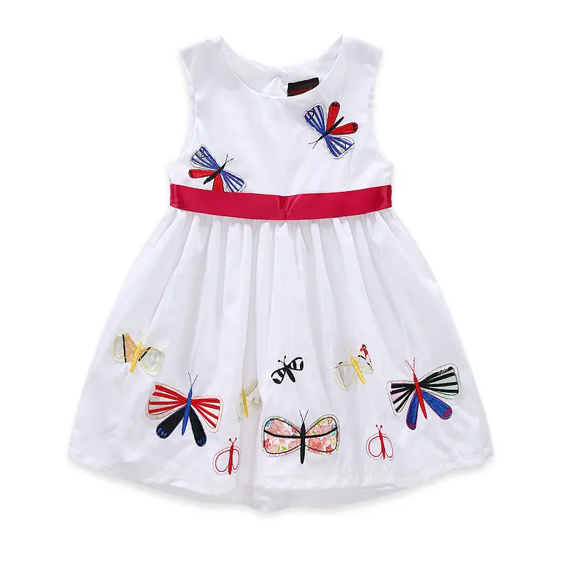 El último vestido de algodón diseño mano bordado vestido de bebé para las niñas de proveedor de China