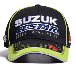 Benutzer definierte 3D-Stickerei verstellbar 6 Panel Baseball Hut Motorrad Sport Cap Schwere Baumwolle Twill Racing Hut