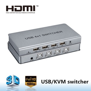 wireless keyboard &amp; mouse 4 port <strong>hdmi</strong> <strong>USB</strong> kvm switches 1 <strong>input</strong> 4 <strong>output</strong> from shenzhen factory - Product Image 1