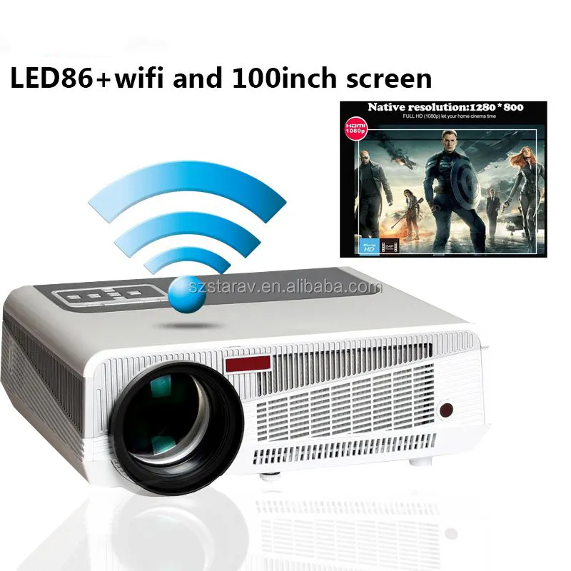Proyector portátil 1280x800, proyector led, pico projector/beamer/proyector/proyecto