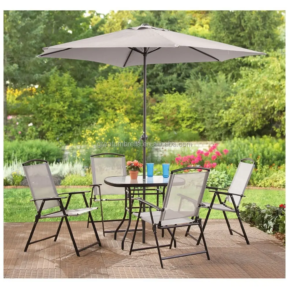 coffee shop tables and chairs with outdoor umbrella