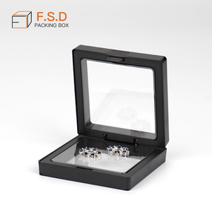Caja de marco flotante <span class=keywords><strong>3D</strong></span> más vendida en stock, color blanco y negro, tamaño personalizado, joyería de alta calidad, caja almacenada contra el agua y el polvo