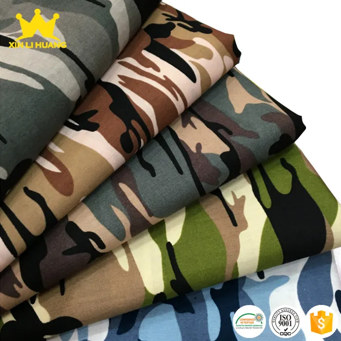 Wholesale High Quality Various Style 100% Cotton Camo Printed Poplin Fabric