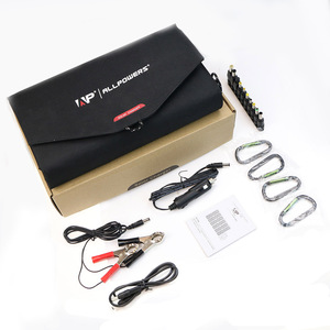 Allpowers Portable Flexilibity Pieghevole Caricatore del Pannello Solare 18V 60W <span class=keywords><strong>USB</strong></span>/DC Doppia Uscita Del Cellulare/Del Computer Portatile Solare caricabatterie.