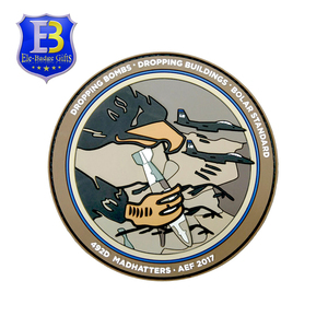 Giá rẻ biểu tượng tùy chỉnh vá máy bay PVC vá lettre với móc mạnh mẽ và vòng lặp ủng hộ - Product Image 3