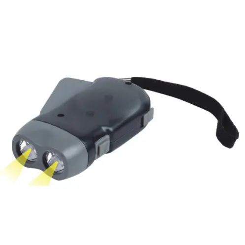 Handkurbel Generator Taschenlampe 2 LED Mini Handpresse Taschenlampe Taschenlampe für die Förderung