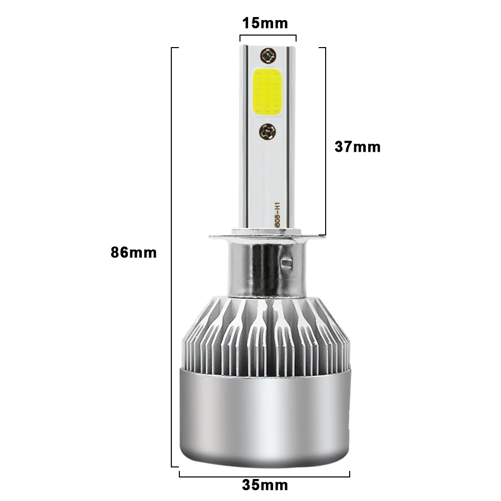 C6 De Phares de Voiture de LED 72 W 8000LM COB Auto Phares Ampoules H1 H3 H4 H7 H11 880 9004 9005 9006 9007 Voiture led phares lampes