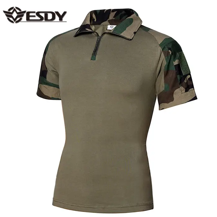 ESDY breve-maniche lunghe camicia rana camouflage sport cappotto di usura di spessore maglietta