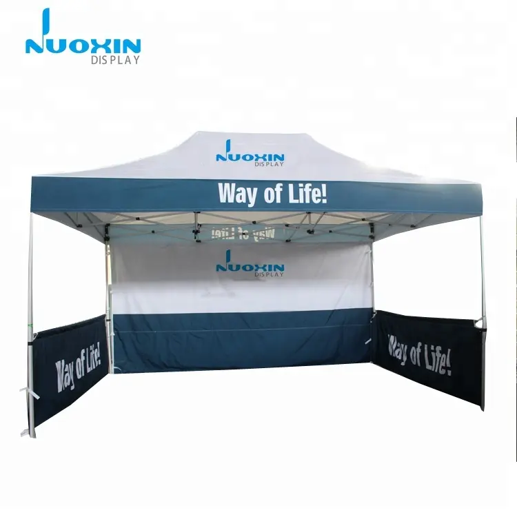 Tenda Pesta Lipat Gazebo Aluminium, Tenda Pesta Lipat dengan Setengah Dinding