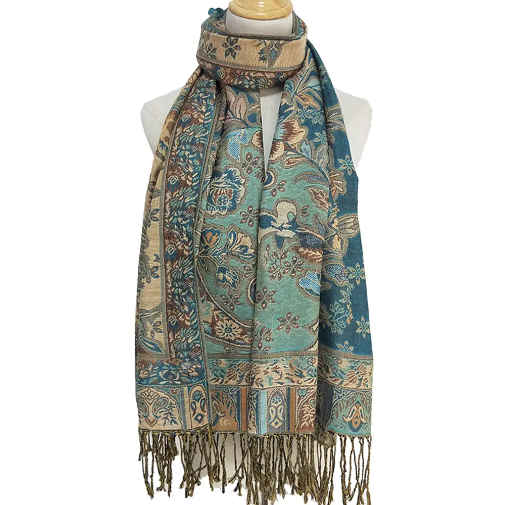 Bufanda de pashmina de alta calidad, chales de moda para mujer de estilo chino paisley, superventas