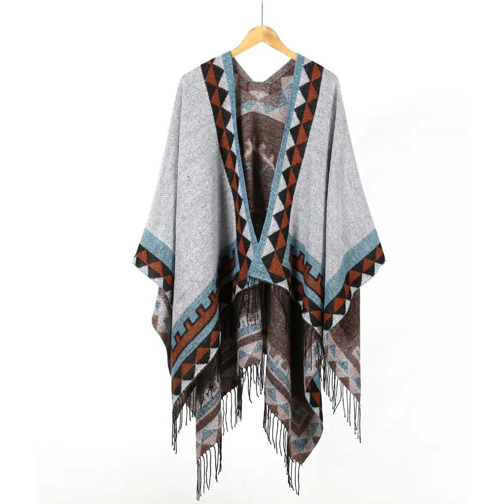 Nouvelle arrivée femmes mode petite taille poncho aztèque